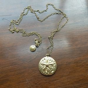 Long gold "silver dollar" J Crew Necklace